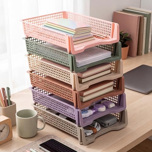 Geetery Turn in Trays Classroom, Terrazzo Color, Set of 6 - Image 4