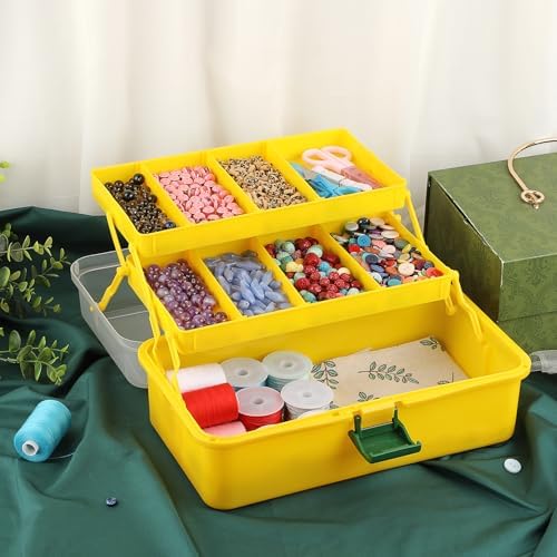 BTSKY 3-Layer Plastic Dividing Storage Box Craft Organizer and Storage - Image 6