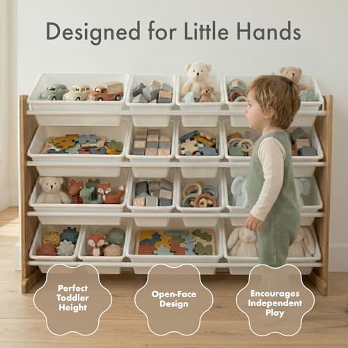 Humble Crew Kids Toy Organizer with 20 Bins, 4 Tier Storage for Playroom - Image 2