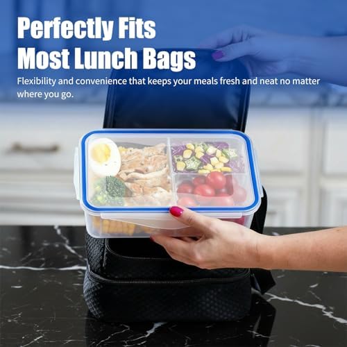 KIGI Food Storage Containers for Meal Prep & Lunch, 4.7 Cup 3 Pack 12-Piece - Image 7
