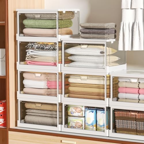 Kmiectse Clear Storage Bins with Lids 3 Pack 【Stackable & Sturdy】 - Image 2
