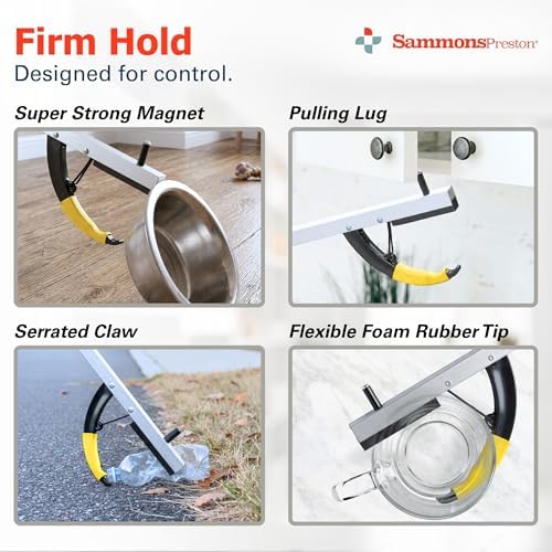 Sammons Preston Reacher with Super Strong Magnet, 32 Inch, Grabber Reacher Tool, Lightweight Trash Picker Grabber & Garden Nabber, Aluminum Picker Up Tool & Reaching Claw, Dressing Assist Tool, 3 Pack - Image 5