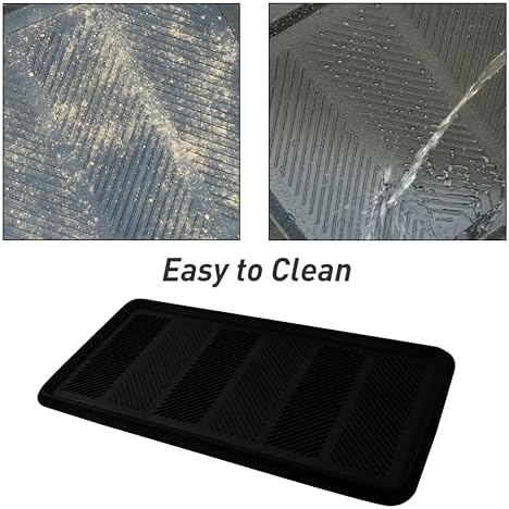 Rubber Boot Tray - Black 16x32 inch Large Waterproof Shoe Tray - Image 6