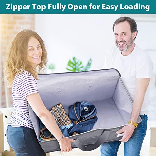 Fabspace Heavy Duty Moving Bags, 125L Collapsible Storage Totes, 8-Pack - Image 4