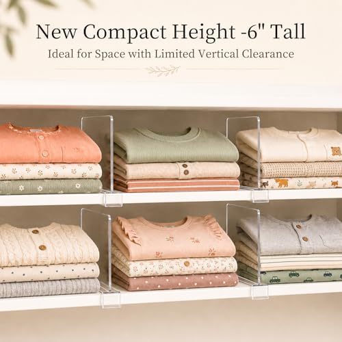 SortNStore Small Shelf Dividers Purse Organizer: 6" Tall (Shorter Version) - Image 2