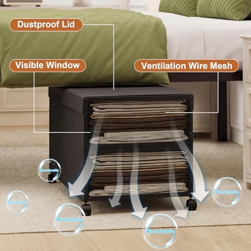 Fokyfok 2Pack Under Bed Storage Containers,16 inch Height,31 inch Long - Image 6