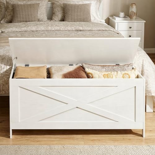 MAHANCRIS 39.4" Storage Chest with Lid, Storage Bench with Safety Hinges - Image 6