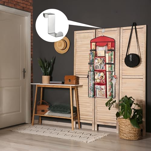 EXLIFBAG Wrapping Paper Storage, Double-Sided Hanging Storage, Red - Image 5