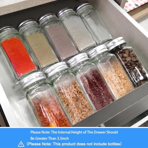 Acrylic Seasonings Spice Rack,Acrylic Spice Drawer Organizer,4 Tier,for Drawer/Countertop,Organize and Display Your Spices,and Seasonings(Jars not included) - Image 5