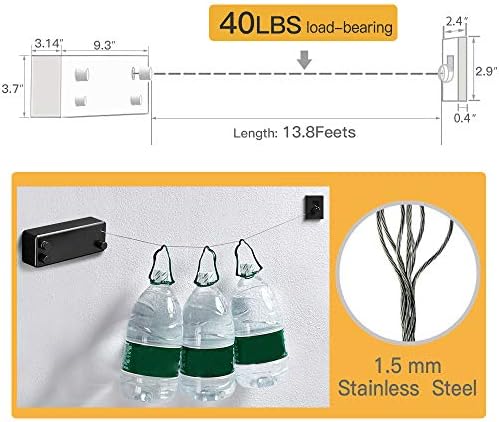 BESy Retractable Double Clothesline Laundry Indoor Washing Clothes Line - Image 5
