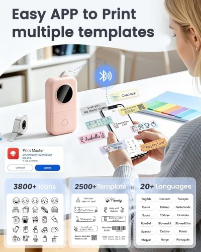 Phomemo Label Maker, Bluetooth Mini Portable Label Printer for Home School - Image 6