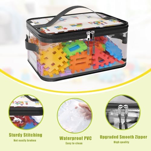 8 Pack Large Clear Toy Storage Bags with Labels, Handles, Zippers, 4L+4XL - Image 7