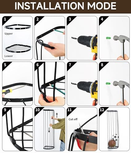 Corner Garage Ball Storage Rack, Wall Mount Ball Holder Space Saving - Image 6