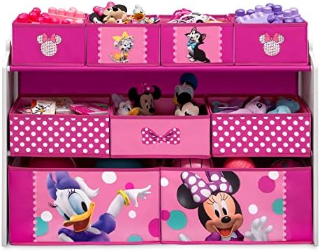 Disney Minnie Mouse Deluxe 9 Bin Design and Store Toy Organizer by Delta Children, Greenguard Gold Certified - Image 6