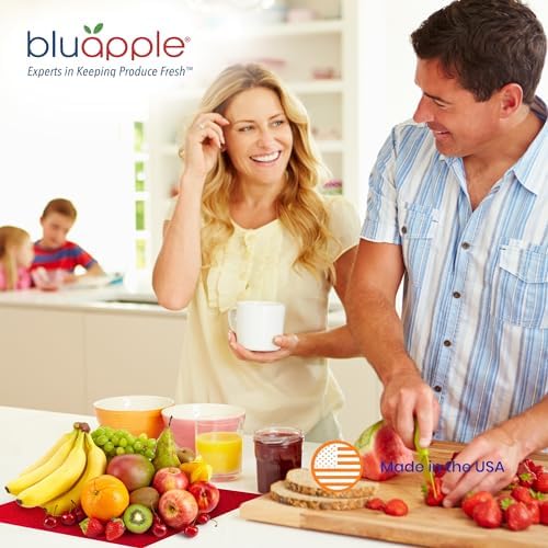 Bluapple FreshMats Fridge Shelf Liners, Red, 12x15, Set of 4 Mats - Image 6