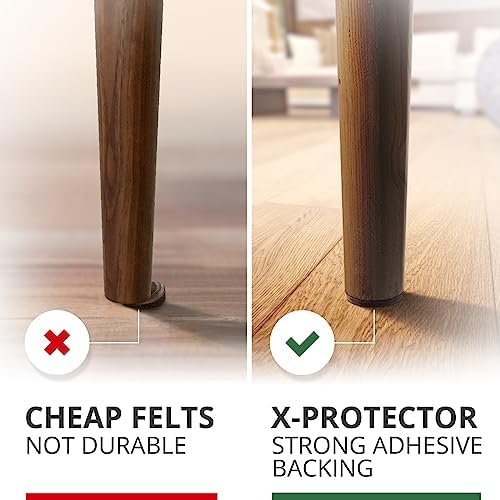 X-Protector Felt Furniture Pads - 24 Pc 2" Round - Chair & Floor Protectors - Image 3