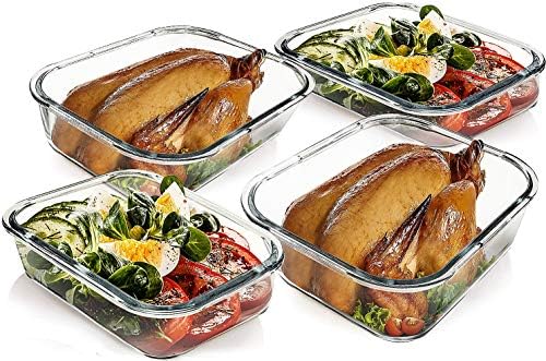M MCIRCO 80 oz & 36 oz Extra Large Glass Food Storage Containers with Lids - Image 5