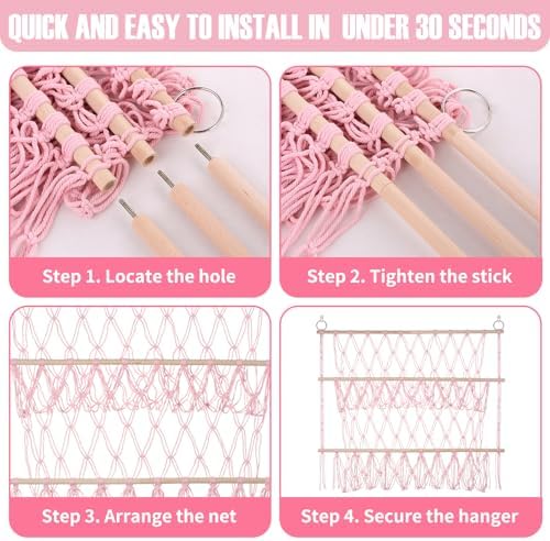 Stuffed Animal Net or Hammock Large Wall Hanging Organizer for Plush Toys - Image 3