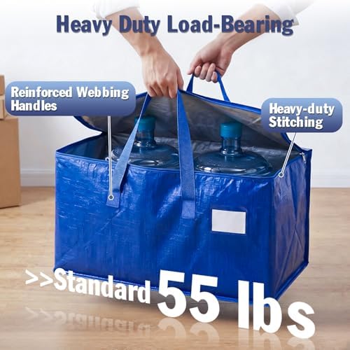 KYODOLED 8 Pack Blue Moving Bags, 24 Gal Large Storage Totes for College - Image 4