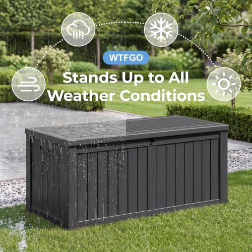 Outdoor Storage Box Waterproof, 160 Gallon Deck Box For Patio Storage - Image 4