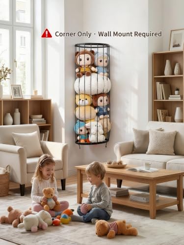 Corner Garage Ball Storage Rack, Wall Mount Ball Holder Space Saving - Image 2