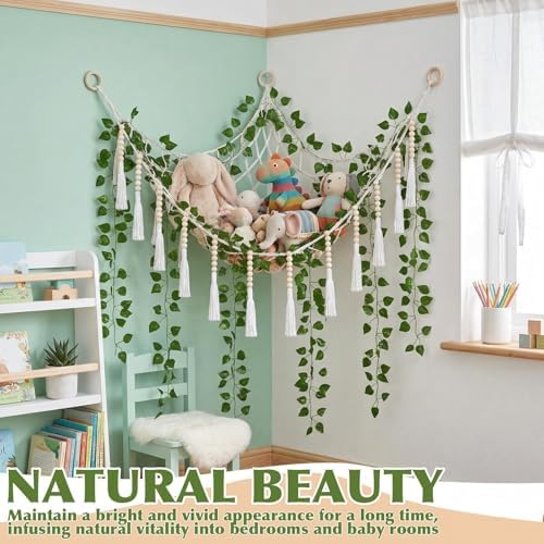 Suncalla 1 Pcs Toy Storage Net for Stuffed Animals Wall Hammock, White - Image 5