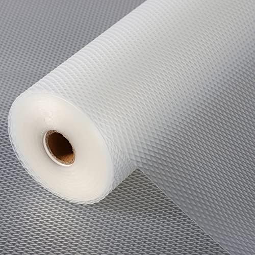Anoak Shelf Liner, 12 Inches x 20(240.1 Inch) FT Non-Slip Cabinet Liner, Diamond Pattern Clear by ANOAK
