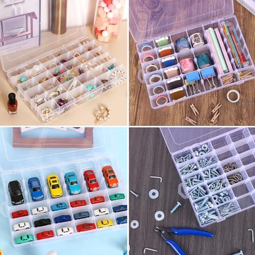 Bead Organizer Storage 8 Pack 36 Grid Jewelry Tackle Craft Box Adjustable - Image 6