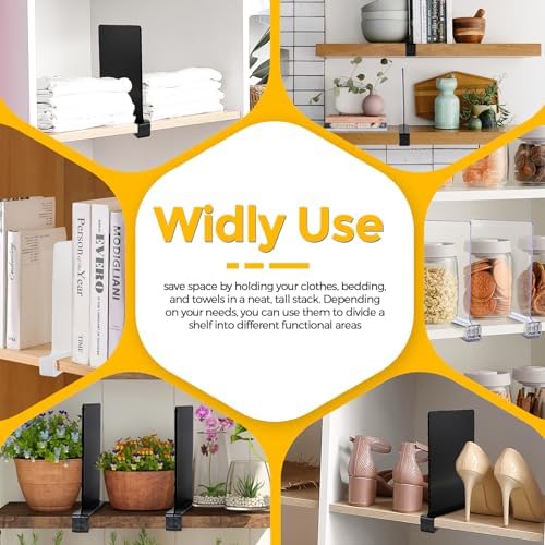 White Acrylic Shelf Dividers for Closets Organizer & Storage,8 Pack - Image 7