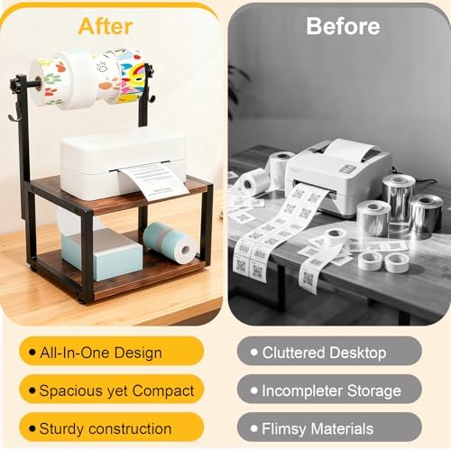 Printer Label Holder for Thermal, Adjustable Screws for Label Sticker - Image 3