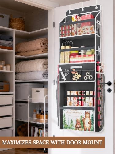 WERNNSAI Wrapping Paper Storage with Removable Drawer & Side Pockets - Image 5