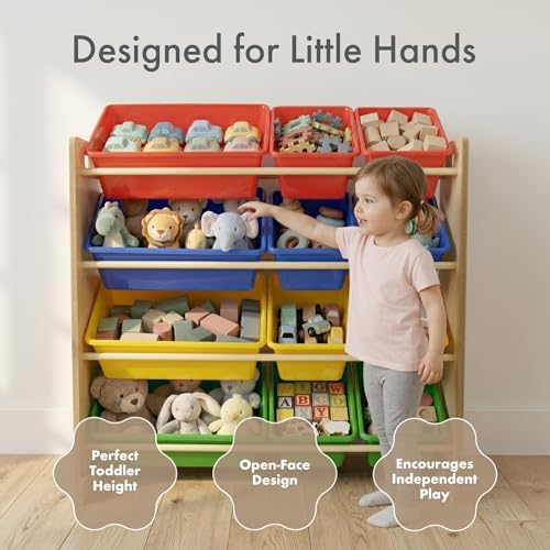 Humble Crew Kids Toy Organizer with 12 Bins, 4 Tier Storage for Playroom - Image 3