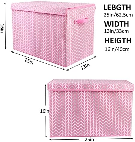 Large Toy Storage Box Chest for Kids, Sturdy Toy Box Bin Baskets with Lid - Image 4