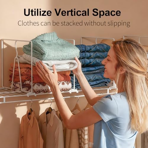 Wire Shelf Dividers for Closet: Tall 10.6in x Deep 12in, 16 Pack - Image 4