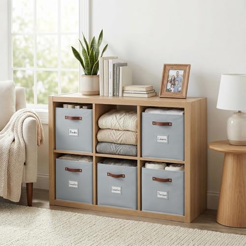 DECOMOMO Storage Bins, Cube Storage Bin with Labels - Image 2