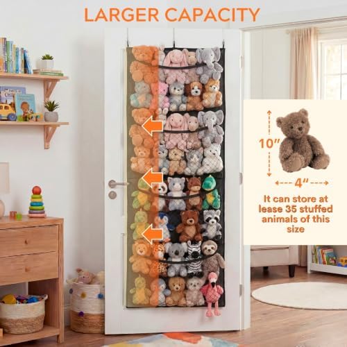 Ofiray-home Cotton Over The Door Stuffed Animal Storage - Image 2