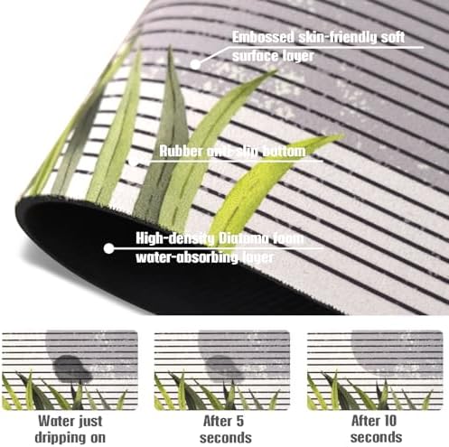 Sink Faucet Absorbing Mat, 2 Pack Drying Mat Around Faucet Sink Splash Guard Behind Faucet Sinkmat For Kitchen Bathroom Island Rv 24 * 5.5 Inch (60 * 14 cm) - Image 5
