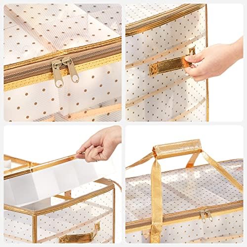 SONGMICS Large Christmas Ornament Storage Box, with 128 Slots - Image 5