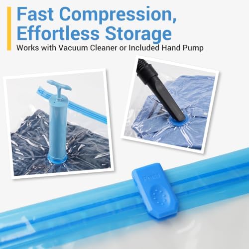 Fygrip 80% Space Saver Vacuum Storage Bags with Hand Pump, 10 Large - Image 5