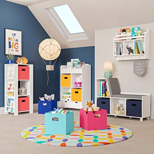 RiverRidge Folding Storage Bins - 4-pack of 10in Tall Navy Cubes - Image 3