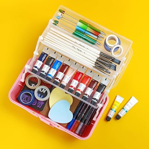 10Inch Tackle Box Organizer and Storage,Three-Layer Sewing Box With 2 Trays - Image 7