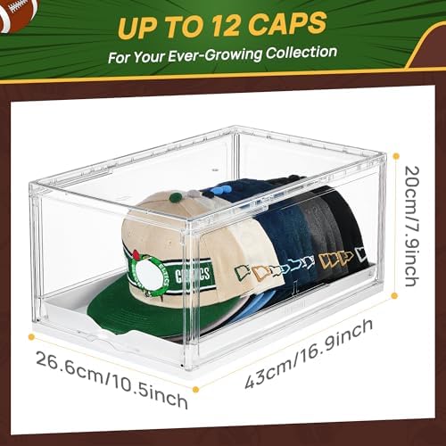 Vtopmart 8 Pack Stackable Baseball Caps Organizer, Each Holds 12 hats - Image 2