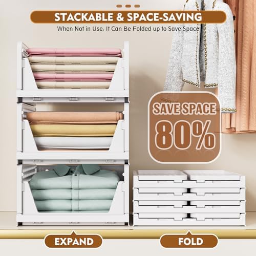 5 Pack Closet Organizer Basket, Closet Organizers and Storage, Green - Image 5