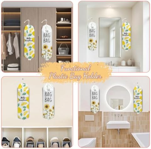 2Pcs Sunflower Plastic Bag Holder for Kitchen Essentials - Image 6