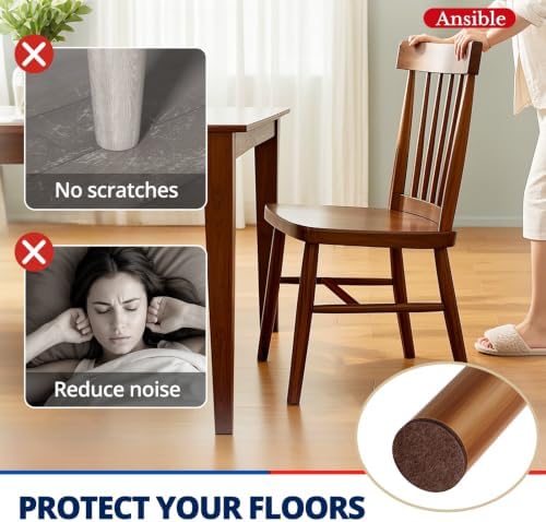 Ansible 60 PCS Felt Furniture Pads 1" for Hardwood Floors - Image 5