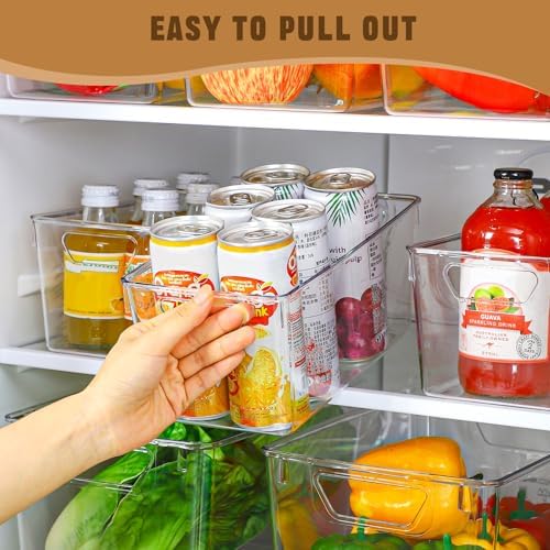 Freebat 12 Pack Pantry Organization and Storage,Clear Plastic Storage Bins - Image 4