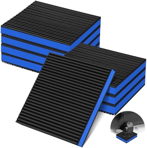 8 Pack Anti Vibration Pads for Washing Machine 6"x6"x7/8", Sound Isolation Vibrating Pad Ribbed Rubber Damping Mat EVA Center for Air Compressors, Conditioner, Treadmill, HVAC Washer Dryer by phepetroll