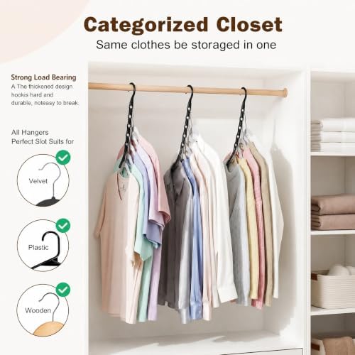 HOUSE DAY Closet Organizers and Storage 8 Pack - Black, Saving Closet Space - Image 4