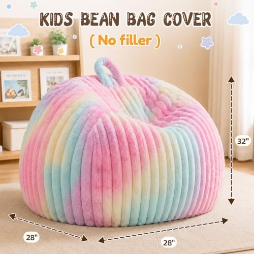 Bean Bag Cover No Filler Stuffed Animal Storage Bean Bag Chair Cover - Image 2