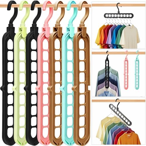 Magic Space Saving Hangers,7 Pack Multi-Functional Closet Organizers by HEYHOUSE
